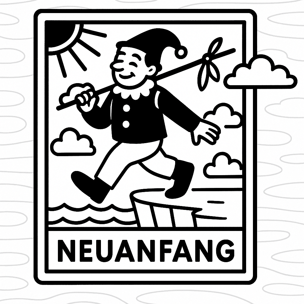 Illustration der Tarotkarte DER NARR